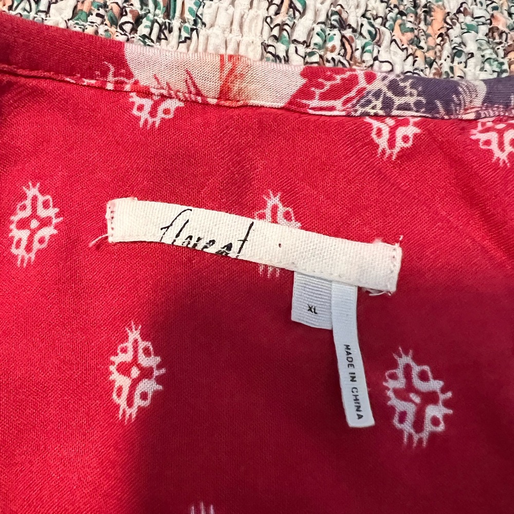 Floreat Red and White Maxi Dress